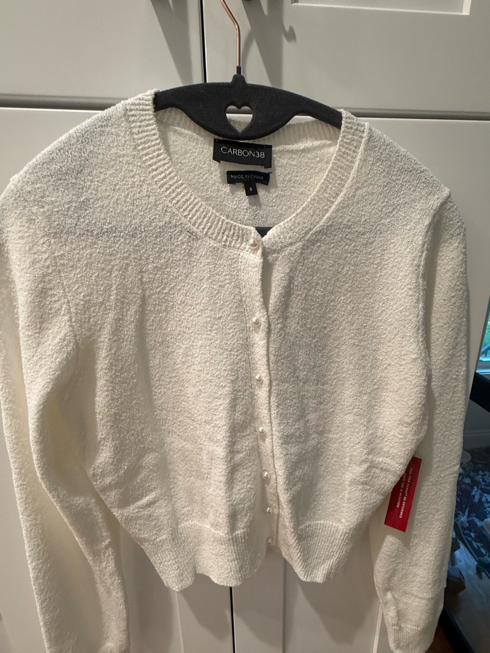 Carbon38 pearl button cardigan , NWT SIZE small